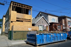 home construction outside during a flip