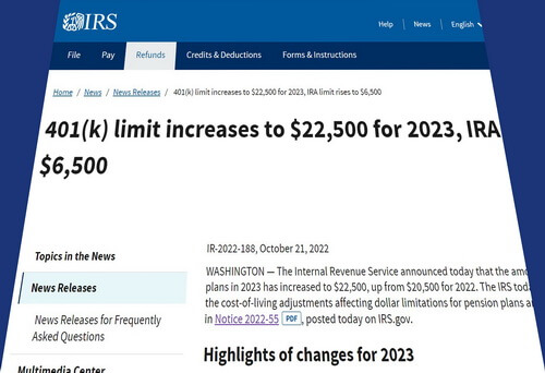 2023 Updates To Retirement Plan Contribution Limits